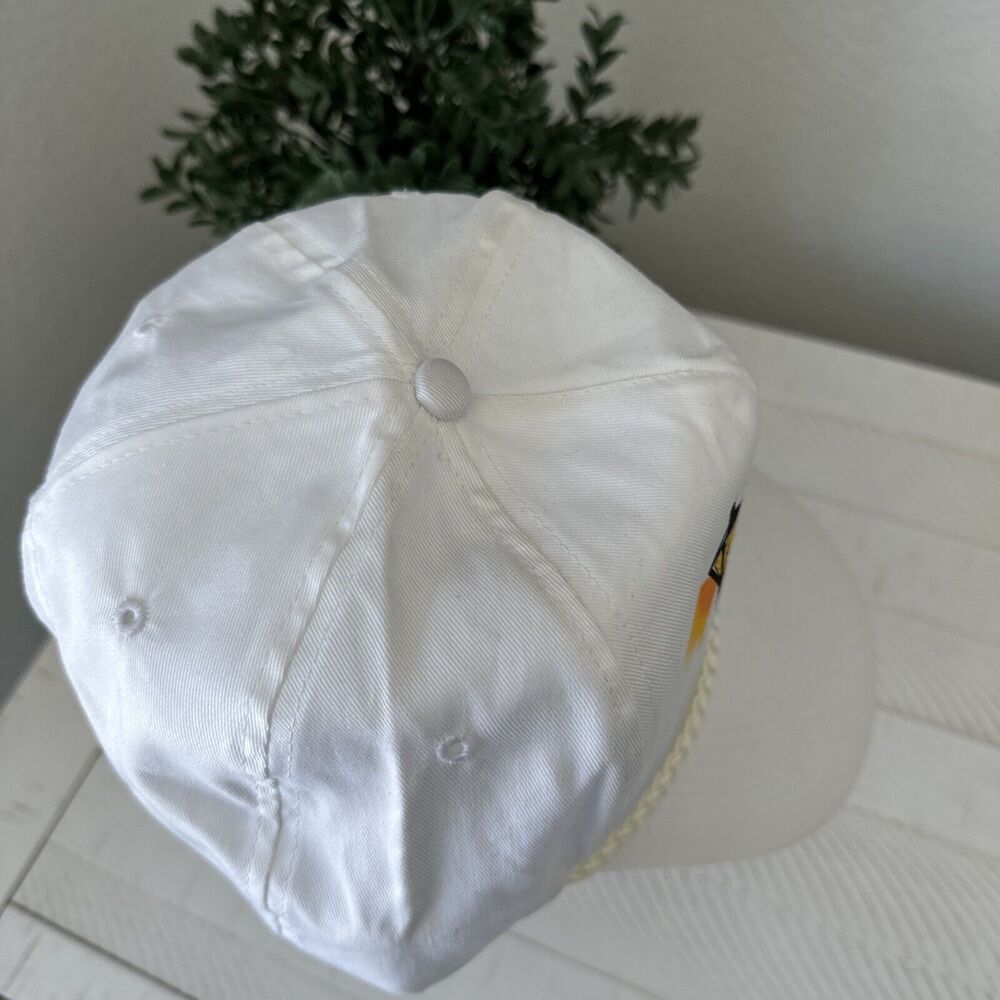 New Orleans Bourbon St Party Time White Adjustable SnapBack Hat Souvenir Vintage - Picture 6 of 11